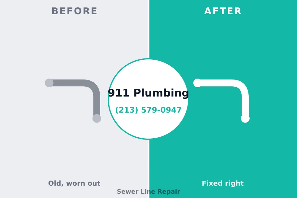 Before and after: plumbing repair Blairsville, PA